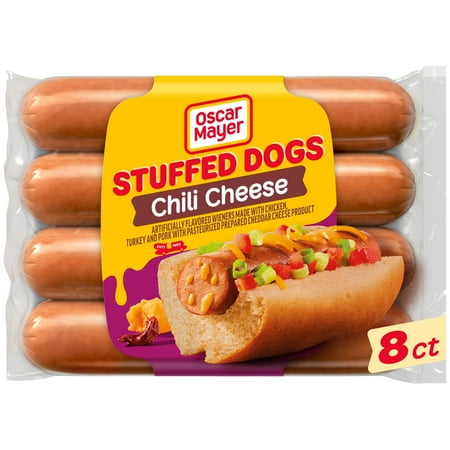 Oscar Mayer Chili Cheese Stuffed Dogs, 8 Count Pack