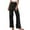 Black, variant on Wide Leg Pants Women‘S Straight Leg Loose Fitting Sweatparts Comfortable Loungewear Rib Knit Yoga Sports Grey,L