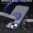 thumbnail image 2 of Magnetic Ring Case for iPhone 14,iPhone 13 Case,Compatible with MagSafe with 360° Ring Stand Shockproof Protection Cover Case for iPhone 13/14 Blue, 2 of 12