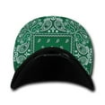 thumbnail image 6 of Decky 1093 6 Panel High Profile Structured Bandanna Bill Snapback Hat-Black/Kelly, 6 of 6