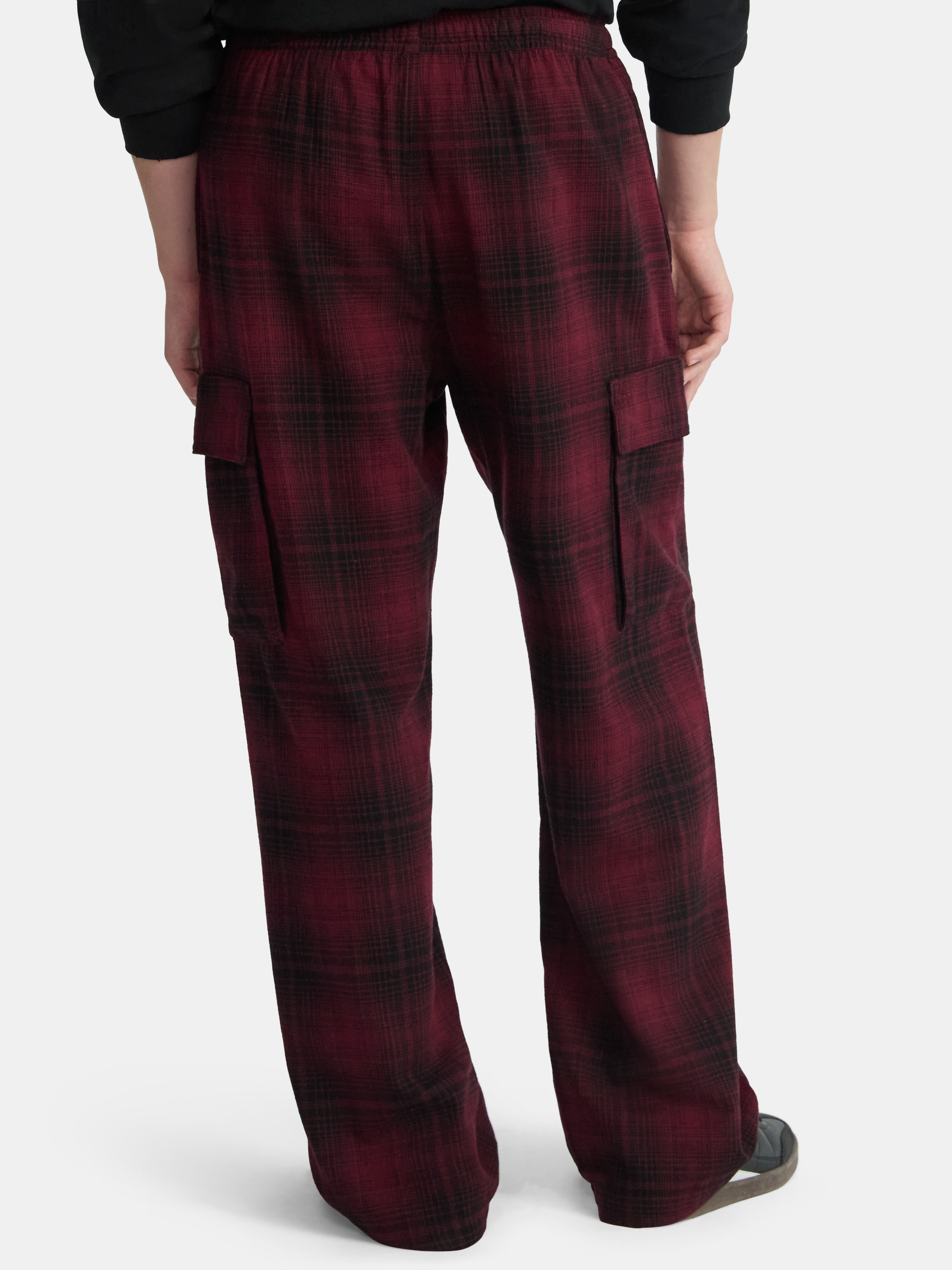 No Boundaries Flannel Cargo Pants, Men's & Big Men's