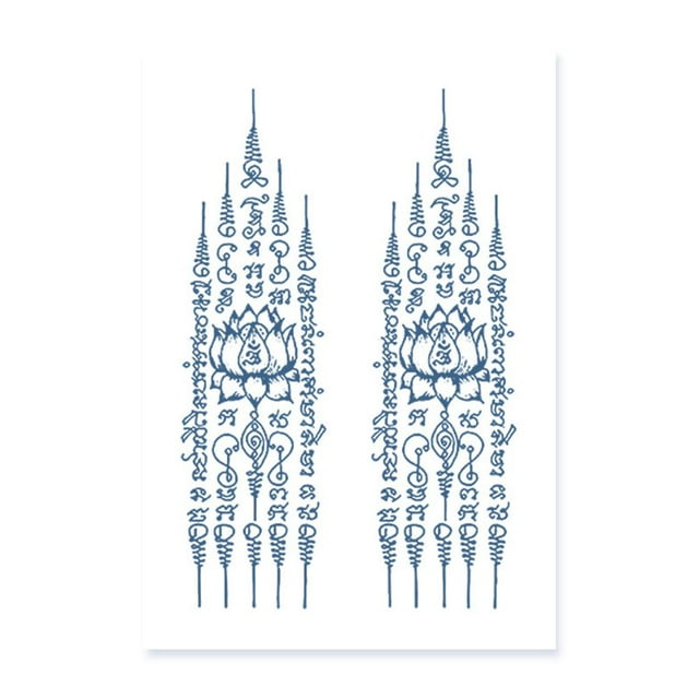 Thailand Spike Juice Tattoo Stick Waterproof Durable Sutra Buddha Label Sticker