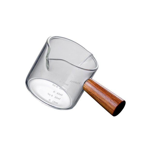 Billuyoard Taza medidora de café con mango de Taza de café de vidrio de borosilicato con función de medición Jarras de con salida doble Juegos de servir café y té No.2 Billuyoard HA028080-02
