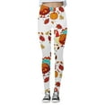 thumbnail image 3 of Thanksgiving Turkey Print Comfortable Breathable Leggings For Women Leggings for Women with Pockets Mesh Leggings for Women New Mix Leggings plus Size Textu Leggings for Tall Women Deer Leggings for, 3 of 4