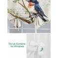 thumbnail image 3 of Spring Bird Branch Tie Up Curtains for Windows 45 Inch Length Balloon Curtains Kitchen Adjustable Balloon Window Shade Farmhouse Vintage Botanical Floral Tie Up Valance Bathroom Curtain 34"x45", 3 of 6
