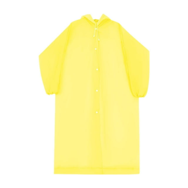 impermeable portátil, ligero y con capucha, reutilizable, ideal para senderismo, actividades al libre, para hombres y mujeres. Amarillo