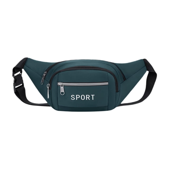 Riñonera para hombre, riñonera, riñonera con hebilla de liberación rápida, bolsa con cremallera, bolso de hombro para viajes, entrenamiento, Verde