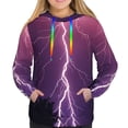 thumbnail image 3 of KLL Thunderstorm Violet Purple for Womens Pullover Hoodie with Pocket Hooded Long Sleeve Shirts Sweatshirt for Women-XX-Large, 3 of 7