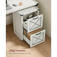 thumbnail image 3 of VASAGLE File Cabinet, Filing Cabinet with 2 File Drawers, Printer Stand, Fit A4, Letter Size, Hanging File Folders, for Home Office, Study, Rustic White, 3 of 7