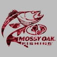 thumbnail image 2 of Men's Mossy Oak Bass Fishing Red Logo Graphic Tee Silver 3X Large, 2 of 4