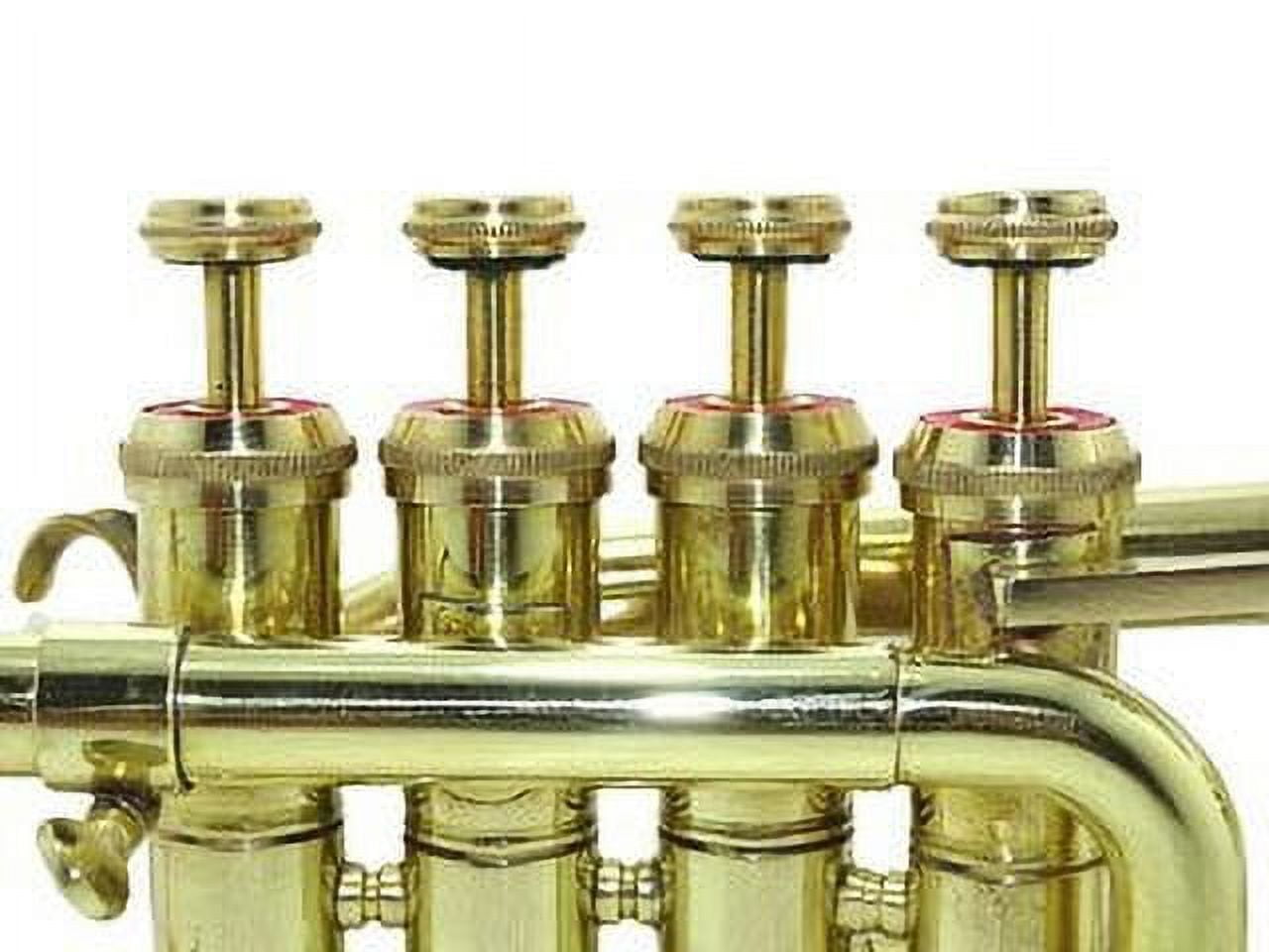 SHREYAS Piccolo Trumpet Brass Finish Picollo Bb/A Pitch W/Case-Mp Gold