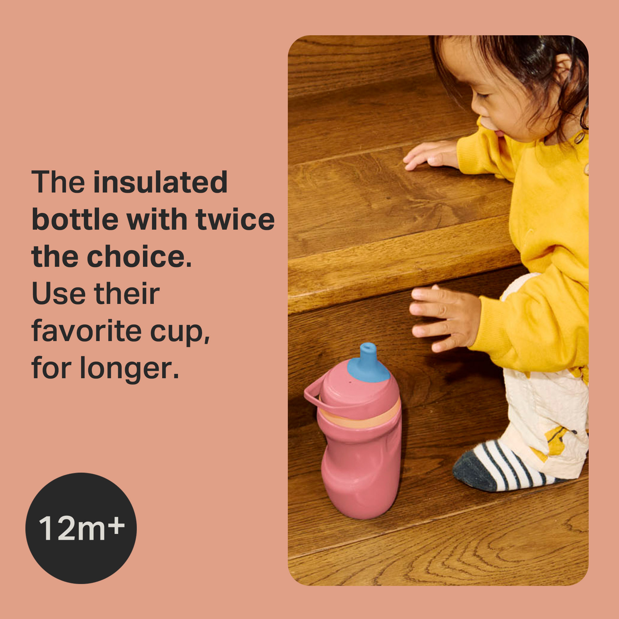Tommee Tippee Insulated Sporty Toddler Cup, 9oz, Pink photo 2