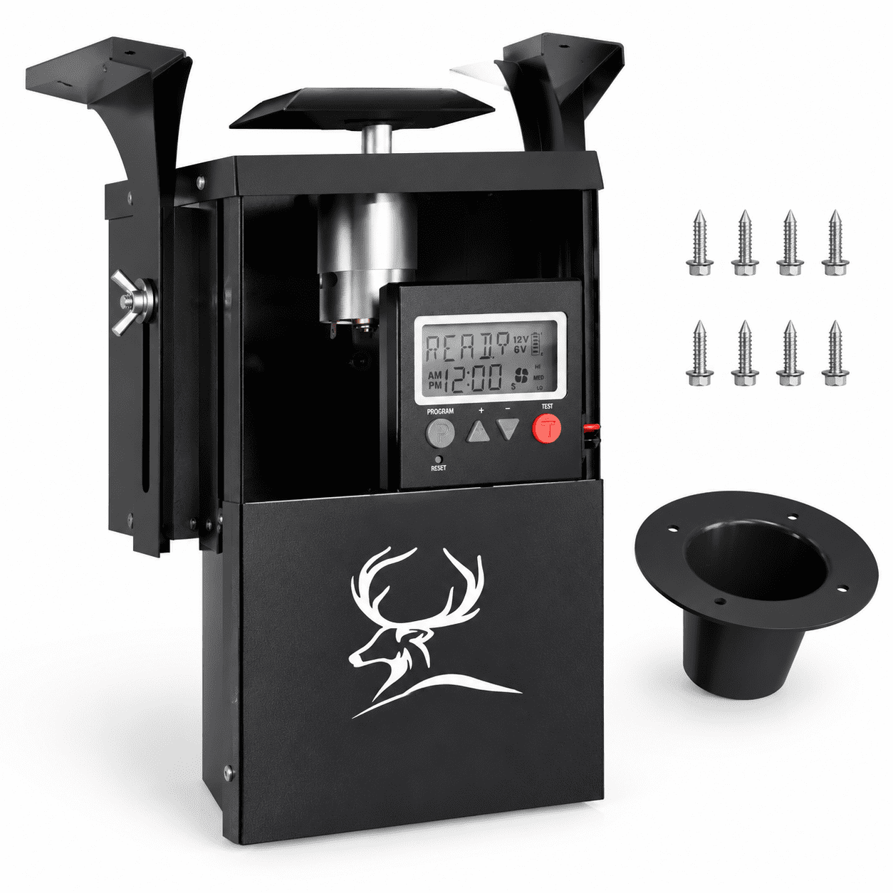 6V Digital Deer Feeder Kit with Timer Metal Components Mounting Bracket for Game Feeding