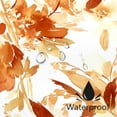thumbnail image 4 of Small Stall Shower Curtain 36 x 72 Inch, Half Narrow Watercolor Floral Fabric Shower Curtain, Burnt Orange Fall Flower Bathroom Shower Curtain Set with Hooks, 4 of 6