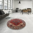 thumbnail image 4 of Ahgly Company Machine Washable Indoor Square Industrial Modern Rosy Pink Area Rugs, 4' Square, 4 of 7