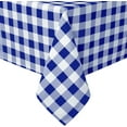 thumbnail image 1 of Royal Blue Checkered Tablecloth Rectangle - Wrinkle Resistant, Stain Resistant and Waterproof Gingham Table Cloth for Kitchen, Dining and Picnic, 60 x 102 Inch, 1 of 6