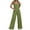 Green jumpsuits for women, variant on Wycnly Womens Jumpsuits Casual Summer Spaghetti Strap Loose Straight Leg Pocket Jumpsuits Trendy Solid Square Neck Sleeveless Long Rompers for Women
