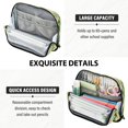 thumbnail image 5 of Standing Pencil Case with Base Large Capacity Stationery Pouch Pen Bag with Zipper for Women Men Bamboo Pattern, 5 of 7
