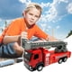 thumbnail image 2 of Partheme Novelty Toys 2 Counts Large Children's Alloy 1:50 Ladder Fire Truck Water Sliding Metal Model red, 2 of 3