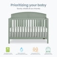 thumbnail image 3 of Dream On Me Storybrooke 5 in 1 Convertible Crib, Meadow Green, 3 of 9