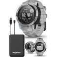 thumbnail image 4 of Garmin Instinct 2S Camo (Mist) Rugged GPS Smartwatch Gift Box Bundle, Includes PlayBetter HD Screen Protectors, Wall Adapter, & Protective Hard Case, 4 of 6