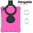 thumbnail image 3 of Dteck Kids Case For  iPad 11-inch (A16) 2025/iPad 10th Generation 10.9 inch 2022,Shockproof EVA Case with Rotatable Kickstand/Hand Grip/Shoulder Strap Kids Friendly Hybrid PC Cover,Rose, 3 of 7