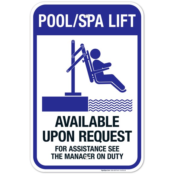 Notice Available Upon Request Sign, Pool Sign, (SI-6765)