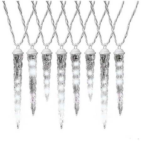 Gemmy LED Lightshow Shooting Star Icicle Lights White Set Of 8