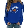 thumbnail image 6 of NMMUED Fall Tops for Women, Womens Fall Clothing, Workout Tops for Women, Fall Sweatshirts for Women, Graphic Sweatshirts for Women, Blue XXL, 6 of 6