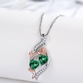 thumbnail image 7 of Taioiat Double Birthstone Necklaces for Women 18K Gold Plated Birthstone Rose Flower Jewelry Anniversary Valentines Day Mother's Day Birthday Gifts for Her Wife Girlfriend Mom, 7 of 7