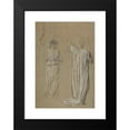 thumbnail image 2 of Frederic Leighton 11x14 Black Modern Framed Museum Art Print Titled - Studies of a Standing Draped Figure, 2 of 5