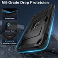 thumbnail image 3 of Shockproof Case For iPad 7th 8th 9th Generation 10.2 inch Heavy Duty 3 Layer Protection Cover, with Built-in Stand & Shoulder Strap, 3 of 8