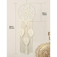 thumbnail image 3 of Nice Dream Macrame Wall Hanging Dream Catchers for Bedroom, Boho Wall Decor Large Dream Catcher Wall Tapestry with 3 Woven Leaves Tassels, 3 of 9