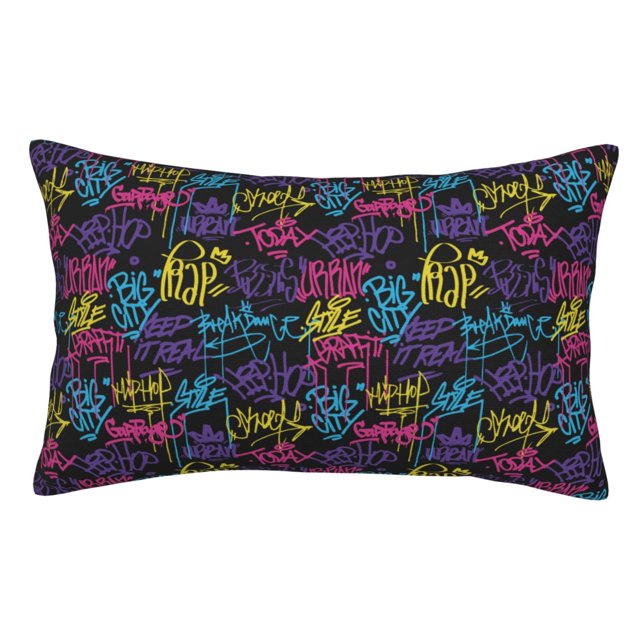 Balery Graffiti Art Funda de Cojín Estampada, Regalos para Mujeres, Regalos de Amor para Ella, Regalos para Novia o Esposa, Funda de Almohada-20"x30"