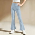 thumbnail image 2 of ZBSOKO Girls Yoga Pants High Waisted Stretch Full Length Flare Leggings Solid Color Pull On Athletic Trousers 3-15Y Workout Fashion Pant, 2 of 6