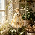 thumbnail image 4 of Luckky Angel Fabric Hanging DIY Kit,HandmadeAngel Ornament Craft Kit,Precut Fabrics & Buttons to Create Layered Wings,Christmas Tree Angel Doll for Rustic Farmhouse Christmas Home Decor, 4 of 8