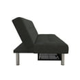 DHP Sola Storage Futon with Storage Drawers, Gray Microfiber