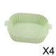 thumbnail image 1 of 4 Cestas Rectangulares Soledad Inserto Antiadherente 19,5 cm x 16,5 cm x 5 cm Verde, 1 of 10