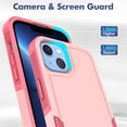 thumbnail image 4 of for iPhone 14 Case,Heavy Duty Drop Protection Edge Raised Rugged Shockproof/Drop Proof/Dust Proof Military Protective Tough Durable Cell Phone Cover for Men Women,Pink, 4 of 6