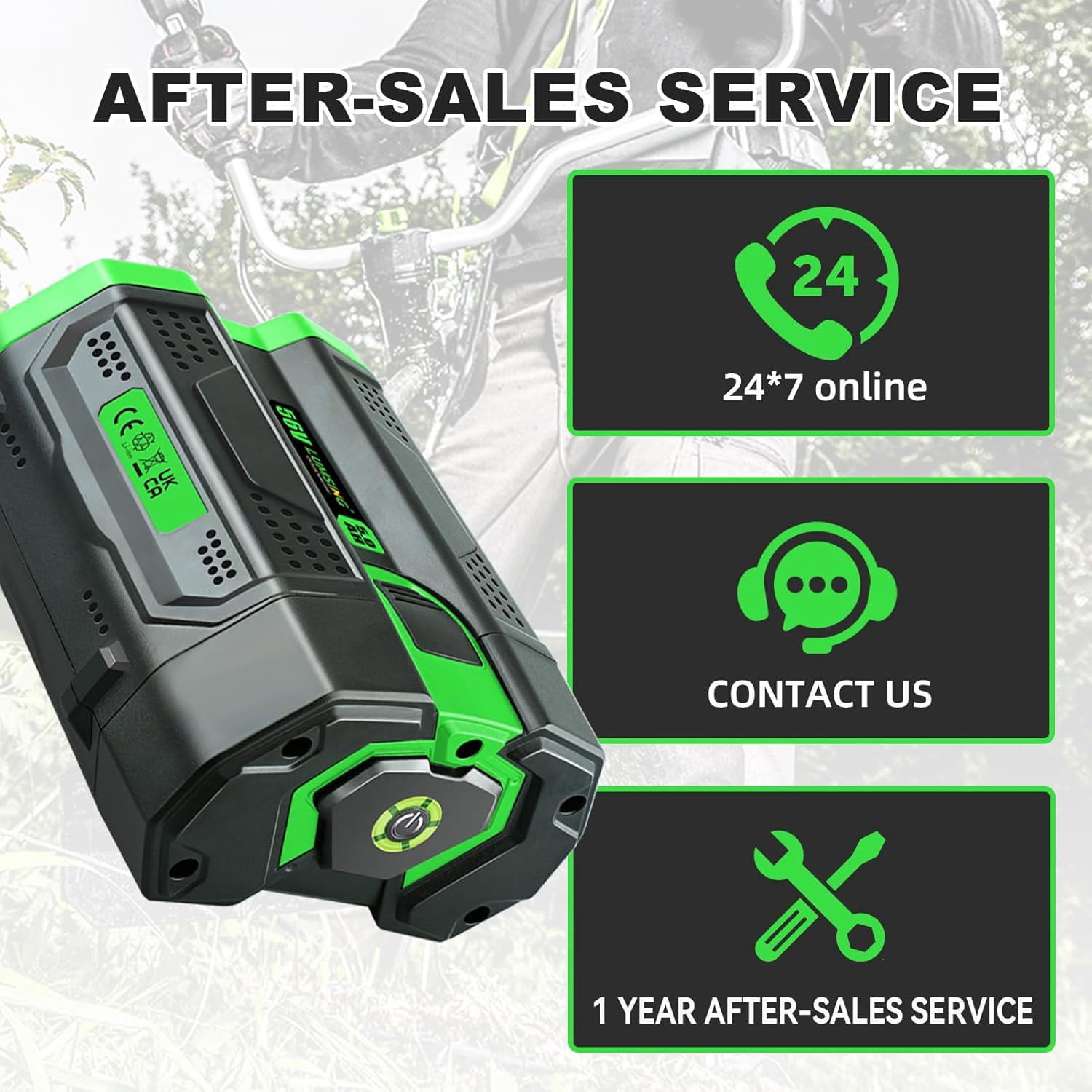 Mingsci 5.0Ah Replacement for Ego 56V Lithium Battery BA2800T BA2800 EGL1828 5000mah with Fuel Gauge, Compatible with Ego Power Tools