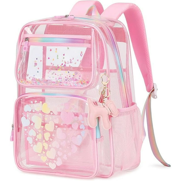 Transparent backpack computer bag school transparent casual backpack PVC transparent school bag for women stadium pass transparent backpack
