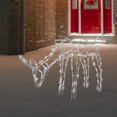 thumbnail image 2 of Northlight Lighted Feeding Reindeer Outdoor Christmas Decoration - 42" - White - Clear Lights, 2 of 4