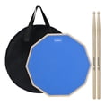 thumbnail image 3 of Peggybuy 12-Inch Double-Sided Triple-Layer Silent Drum Practice Pad with Drum Sticks Storage Bag Practice Training Drum Pad 2-Sided Silent Practice Drum Pad for Beginners Building Skills, 3 of 9