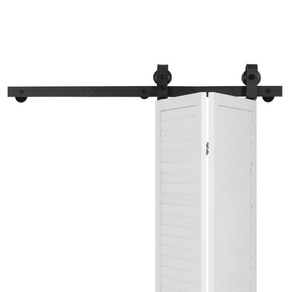 40" Bi-Folding Barn Door Hardware Kit for Sliding Two 18" Doors - Smooth Glide Mechanism