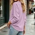 thumbnail image 6 of BRGZLK Long Sleeve Henley Shirts for Women 2026 Fall Winter Trendy V Neck Dressy Casual Tops Loose Soft Comfy Tunics Pullover Basic Tee Blouse Purple XL, 6 of 6