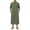 a01Army Green, variant on Mens Kaftan Thobe Button Down Short Sleeve Band Neck Casual Gown Shirts Robe Casual Muslim Gown Kurta Khaki S