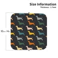 thumbnail image 2 of Kdxio Plaid Dachshund Funny Coasters,4 Pcs Leather Coasters,Housewarming Gifts,Protect Furniture from Water Marks Scratch and Damage, 2 of 8