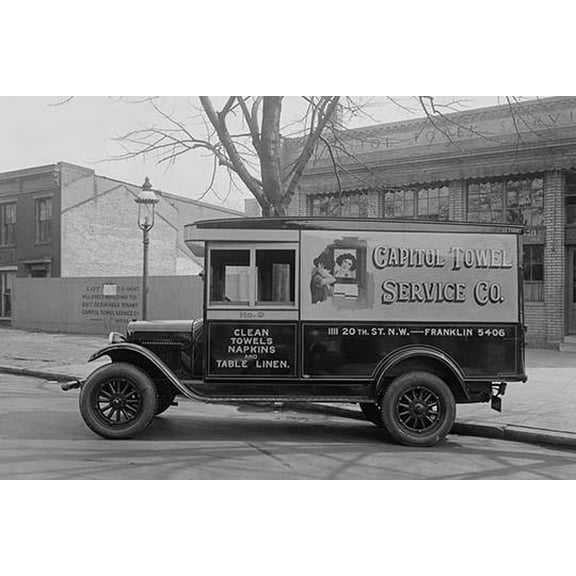 Capitol Towel Service Company Truck in DC-Fine art canvas print (20" x 30")