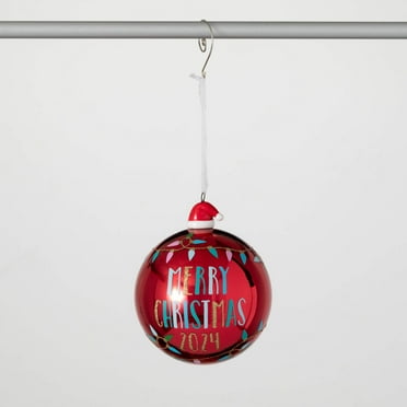 4.5"H Sullivans Merry Christmas Ball Ornament, Multicolor