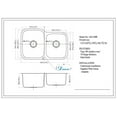 thumbnail image 2 of Dawn® Undermount Double Bowl Sink (Small Bowl on Right), 2 of 9